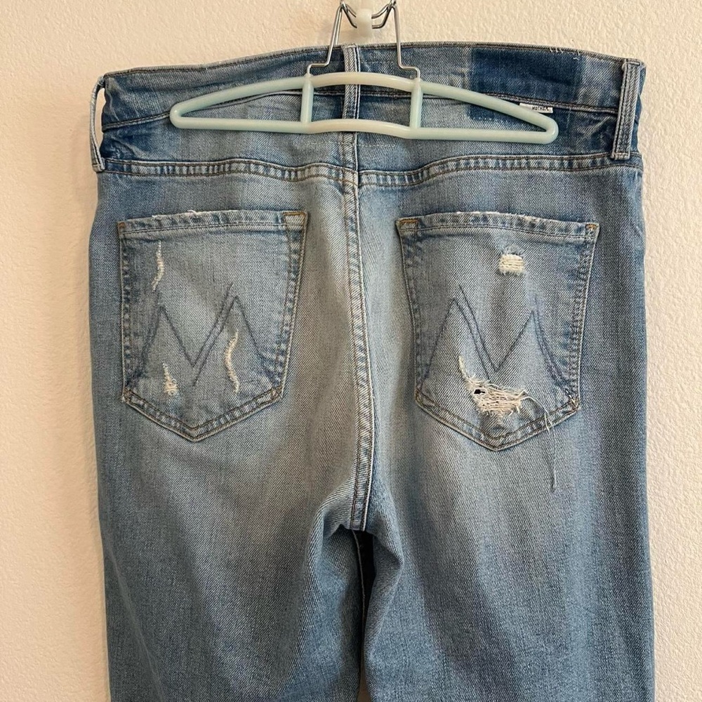 Mother Superior The Tomcat Distressed Straight Leg Jeans in The Confession - Picture 5 of 7